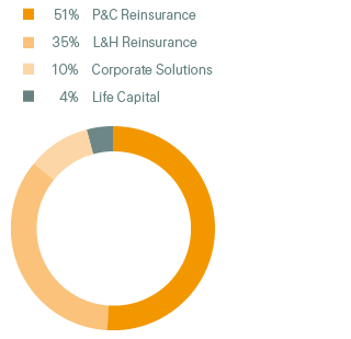 Net premiums and fees earned by Business Unit, 2016 (pie chart)