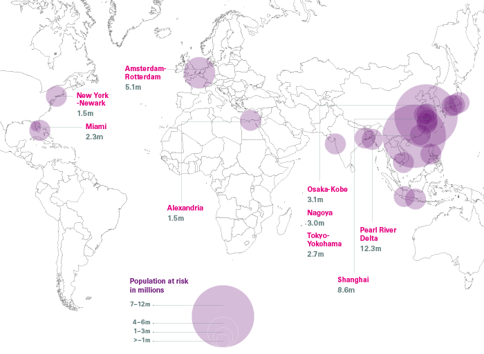 Global storm surge zones (map)