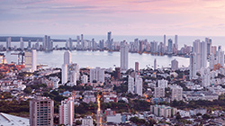 The port city of Cartagena, located on Colombiaʼs north coast and home to nearly one million people. (photo)