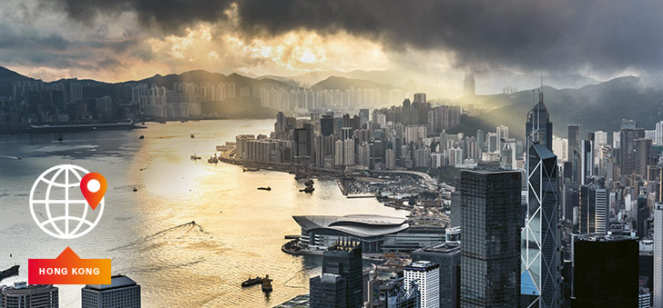 Bad weather over Hong Kong (photo)