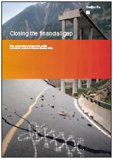 Closing the financial gap: New partnerships between the public and private sectors to finance disaster risks (cover)