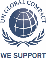 We support the global compact (logo)