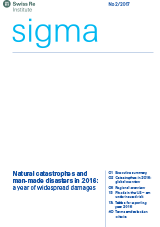 Selected publications of 2017 – Sigma study: Natural catastrophes and man-made disasters in 2016 (cover)