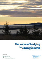 The value of hedging: New approaches to managing wind energy resource risk (cover)