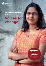 The Swiss Re Foundation in 2017 – Voices for change (cover)