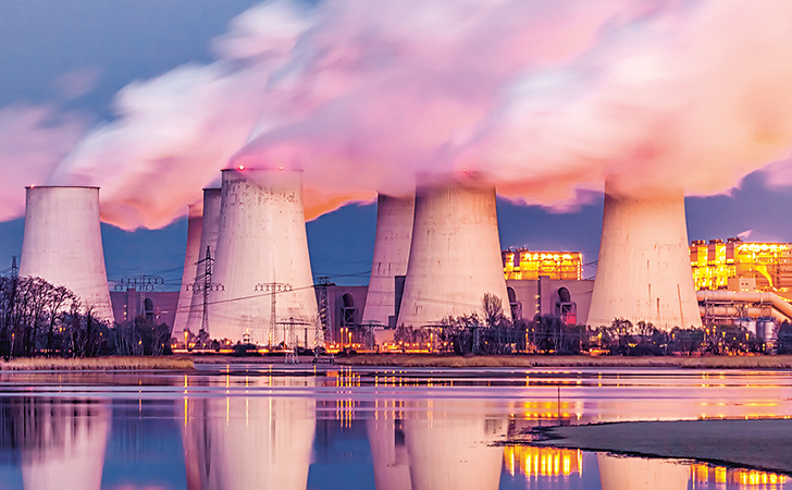 Thermal coal power plants – Cooling towers (photo)