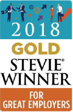 2018 Gold Stevie Winner for great employees (award)