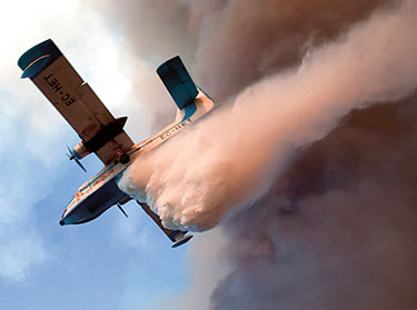 Corporate Solutions – Plane used for fire extinguishing (photo)