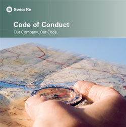 Cover of the Swiss Re Code of Conduct (photo)